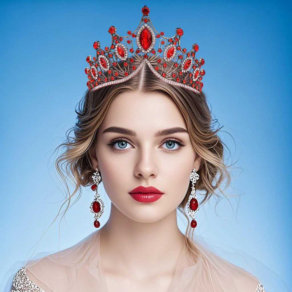 Baroque Vintage Bridal Tiara Wedding Headpiece Birthday Queen Crown Kids Princess Tiara Z250605