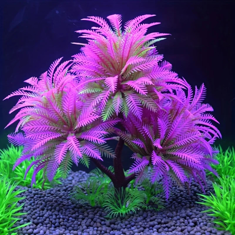 Fish tank landscaping aquarium decoration plastic coconut tree plant simulation seaweed ornaments 250604