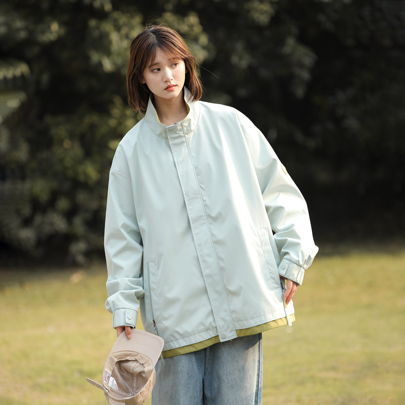 Ddmyoutdoor Spring And Autumn Unisex Jacket Waterproof Lightweight Solid Color Hooded Casual Versatile American Fashion Ins Jacket Jogging Suit