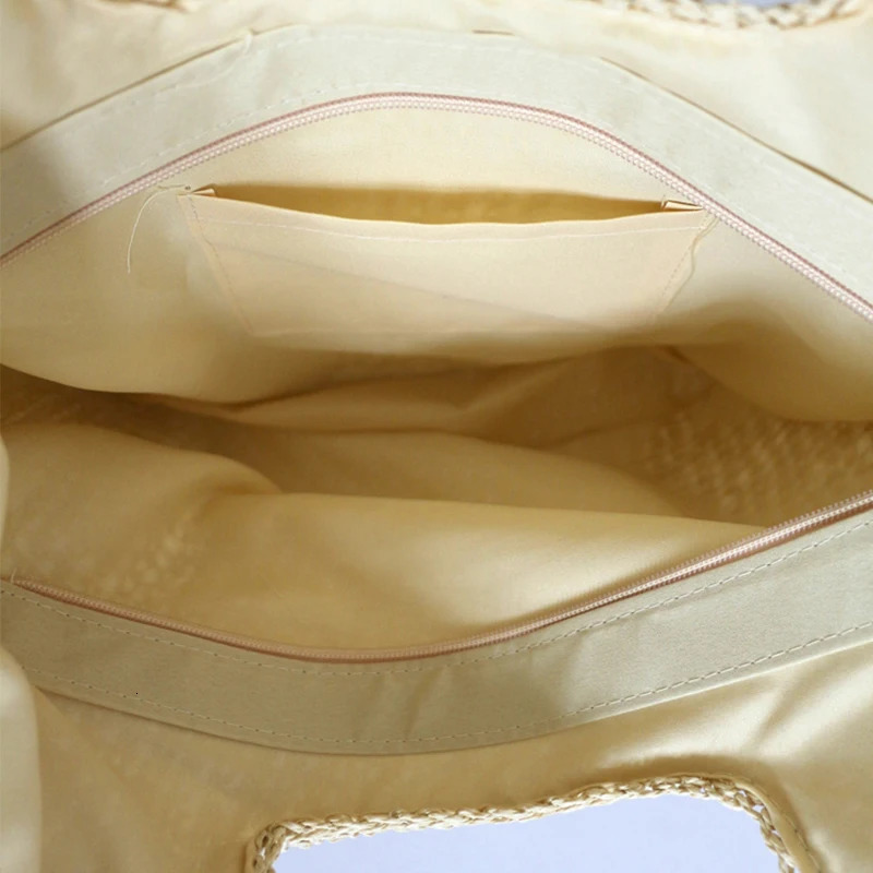 Women Beach Vintage Handmade Woven Shoulder Bag Raffia Rattan Shopping Bags Bohemian Ladies Summer Travel Vacation Casual 250530