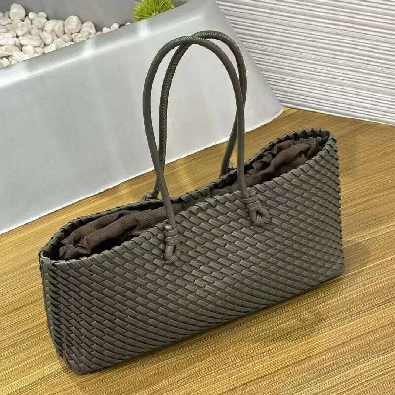 NEW Fashion Handbags Women's Leather Weaving Casual Bag Vintage Basket Tote Purse Shopping Bag