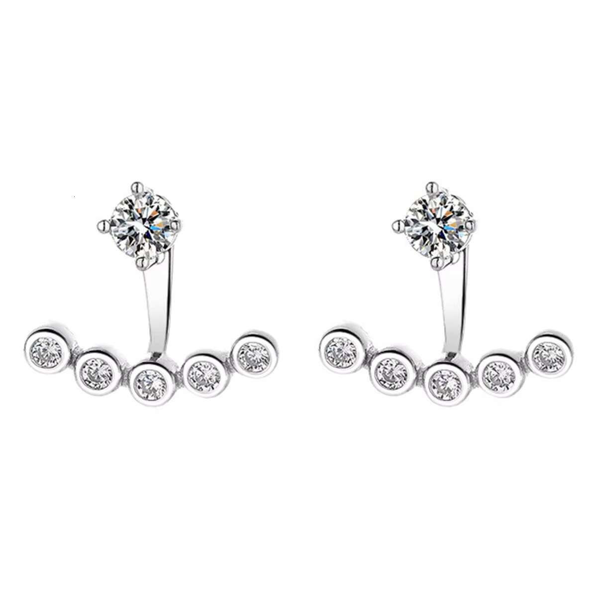 GRA Certified Luxury 0.5CT VVS Moissanite Diamond Wedding Stud Earring for Women 925 Sterling Silver Fine Jewelry