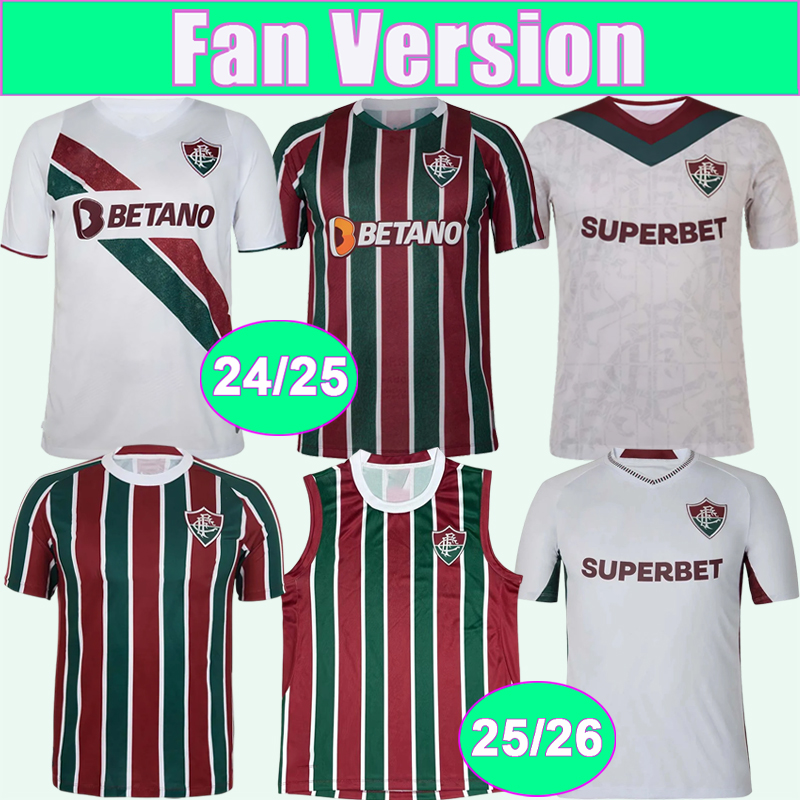 24 25 26 Fluminense Mens Soccer Jerseys R.AUGUSTO EVERALDO T. SILVA MARTINELLI GANSO KENO MARCELO G. CANO JOHN KENNEDY Home Away 3rd Football Shirts