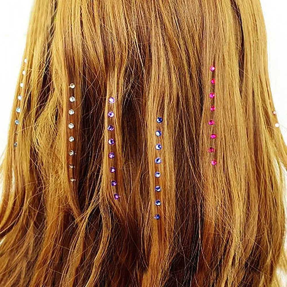 Women Beautiful 2 Bags Hair Styling Rhinestone Hairdo Hot Drilling Crystal Supplies Hair Dress Accessories Z250605