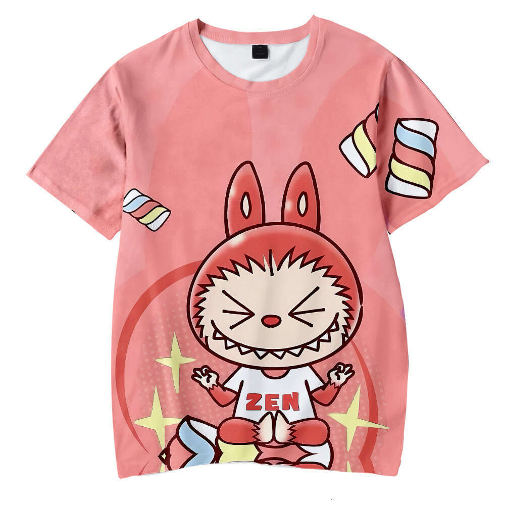 Labubu 2024 New Style Labubu 3D Digital Print Cosplay Short Sleeve