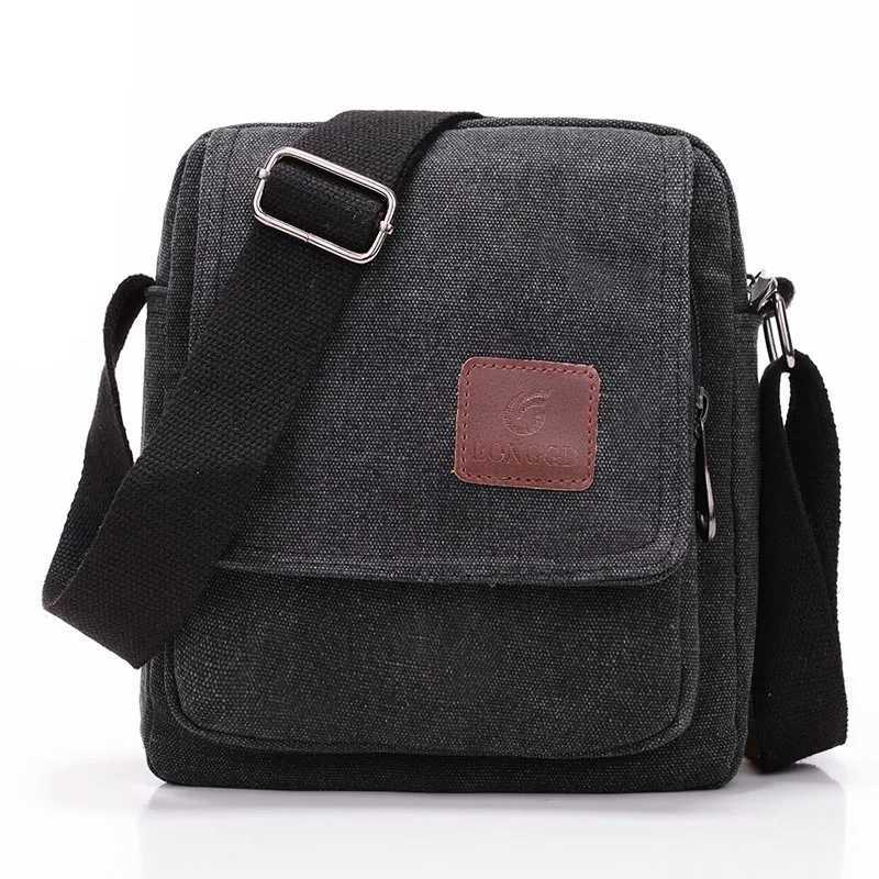 Mens Casual Style Canvas Shoulder Messenger Bags Multi-pocket with lid Handbag Crossbody Flap Bag For Man Business Sling Bag M250606