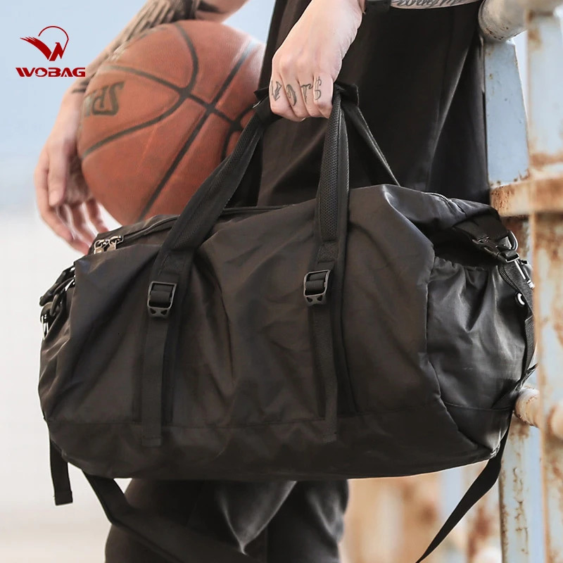 Fashion Black Weekend Short-distance Travel Bag Foldable Men Sports Training Handbag Large Capacity Yoga Women Duffel Bag 250605