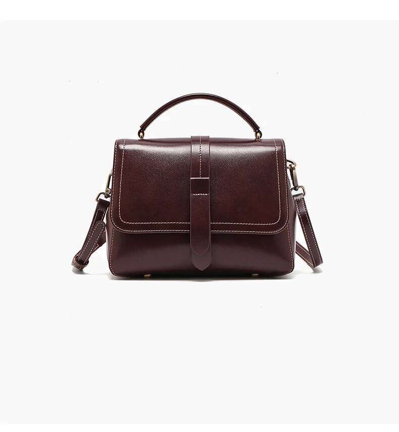 Designer Bags 2025 Women's Cow Genuine Leather Shoulder Bag Lady Retro Commuting Cowhide Bags Female Designer Handbag For Ladies Luxury Bag