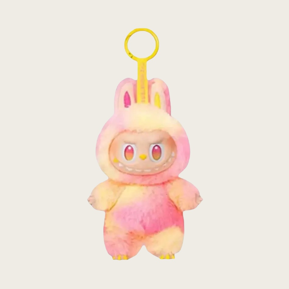 Cute labubu doll keychain big into energy keychains cute blue plush bag charm pvc keyring v3 desktop decoration monsters face toys ba016 L250705FQOS