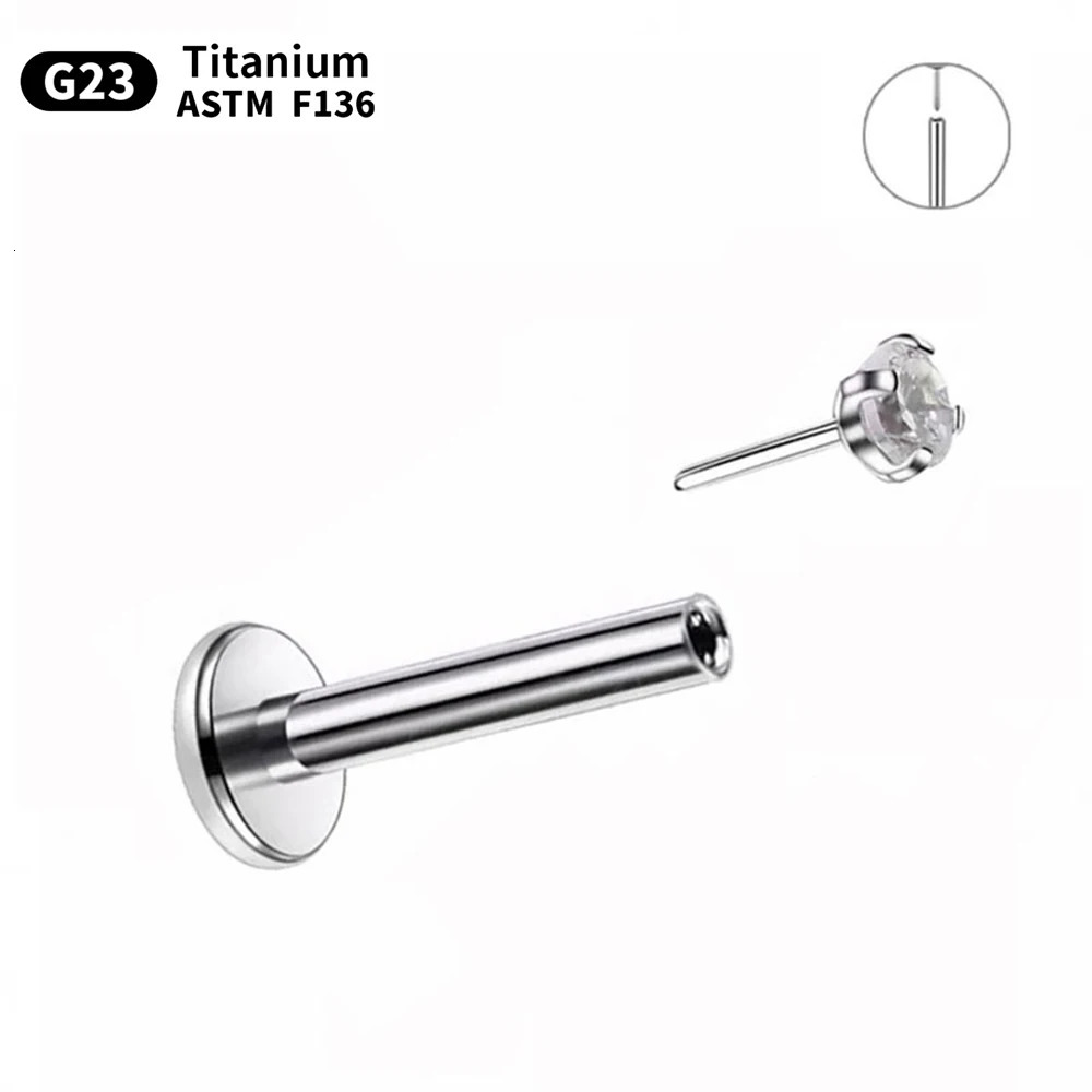 10pcs G23 Piercing Labret Lip Stud earrings For Women Wholesale Body Jewelry Nasal 20/18/16G labret 250605