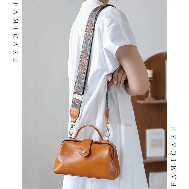 Hot sale Women Bag High Quality Waterproof Genuine Leather Messenger Lady Minimalist Doctor Handbag Girls Crossbody Shoulder Bag M250606