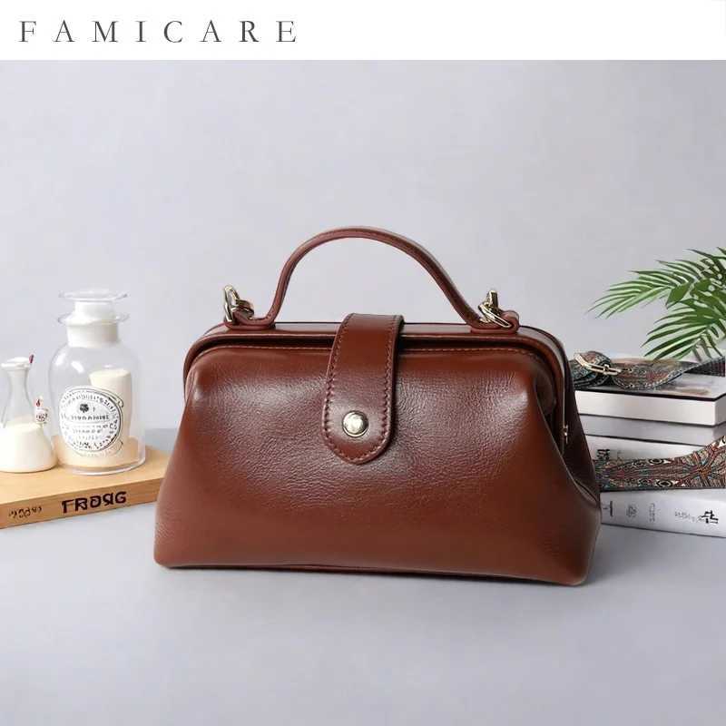 Hot sale Women Bag High Quality Waterproof Genuine Leather Messenger Lady Minimalist Doctor Handbag Girls Crossbody Shoulder Bag M250606