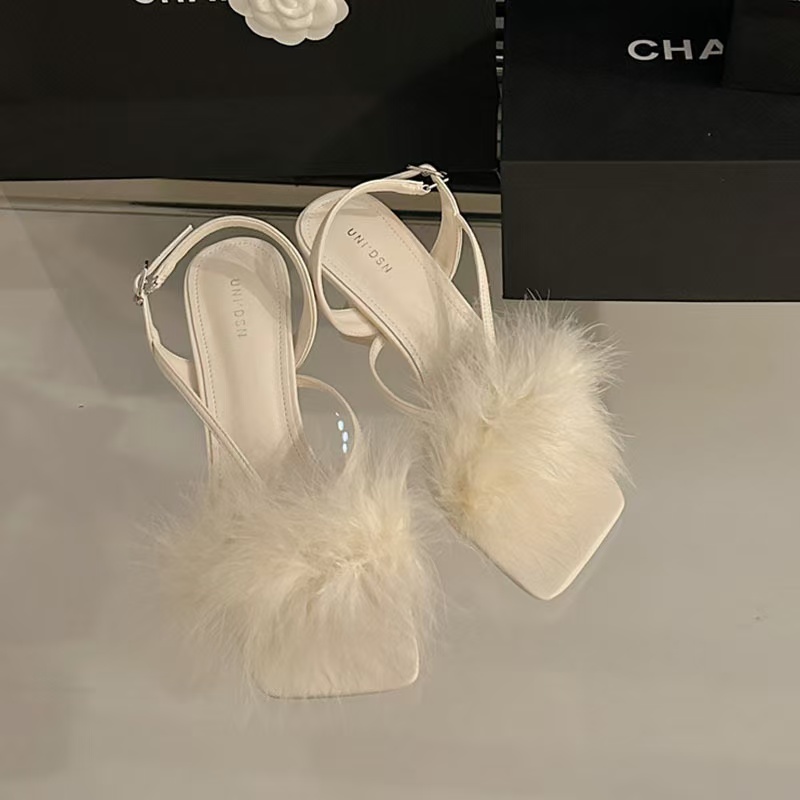 Dress Shoes Womens Sandals 2023 Summer Fashion Pointed Closed Toe Heels Sexy High Women Designers Female