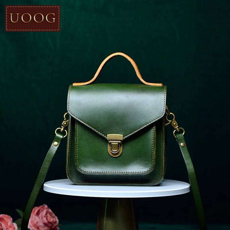 Messenger Handmade First Layer Cowhide Small Soft Leather Mobile Phone One Shoulder Messenger Female Bag 202
