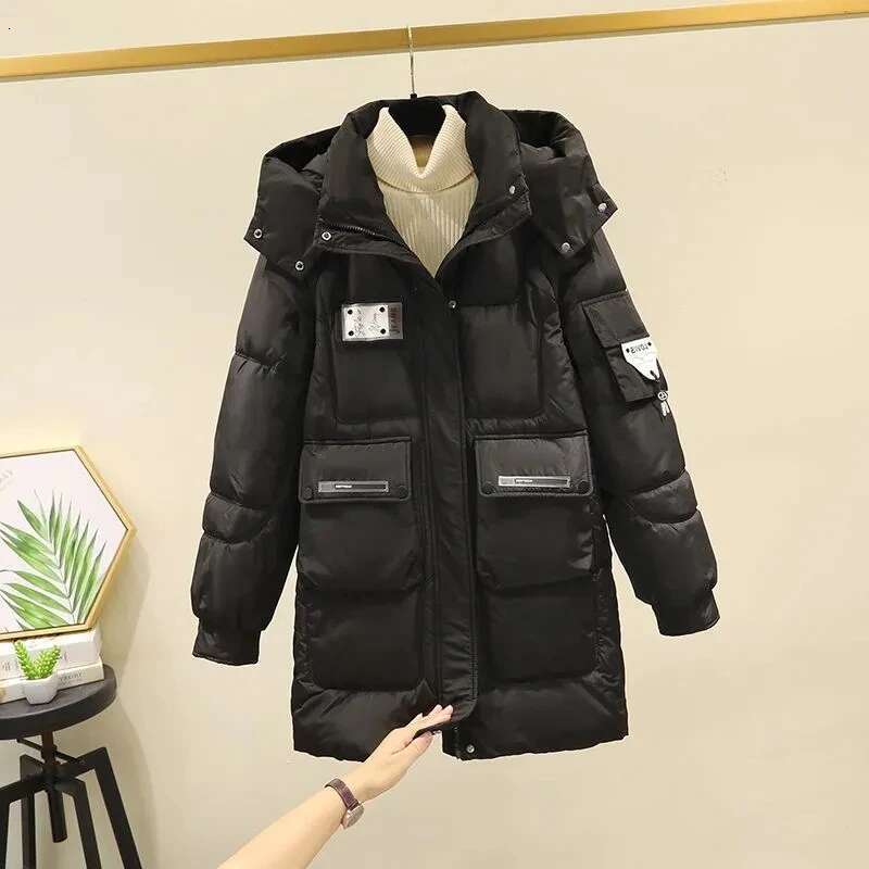 Winter Parkas Jacket Women's 2025New Korean Loose Down Cotton Coat Female Hooded Thicken Warm Padded Casual Overcoat Ladies Tops