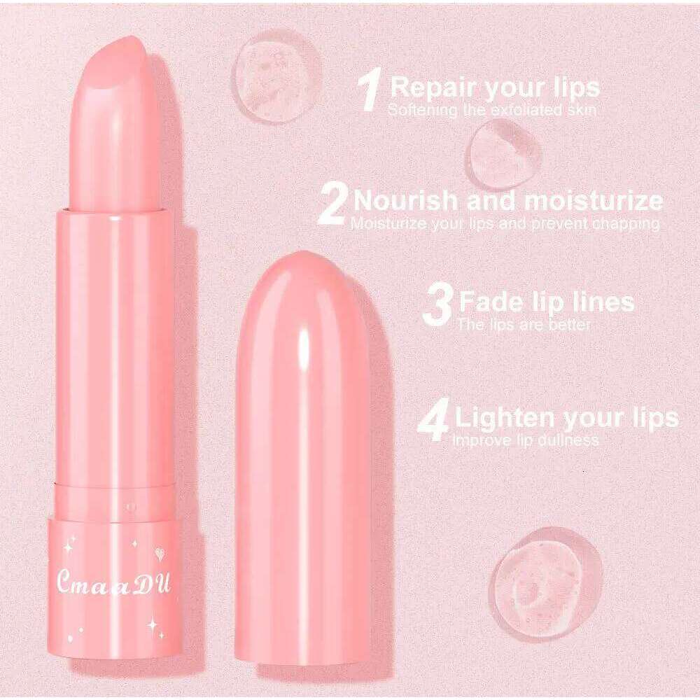 free shipping 6-Color Fruity Scent Color-Changing Lipstick, Moisturizing and Hydrating, Long-Lasting Lip Balm with Smooth and Soft Texture