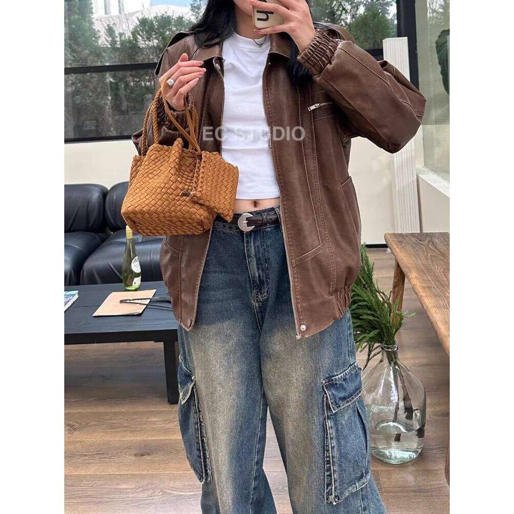 Niche Nylon Handwoven for Women New Bucket Large Capacity Handheld Tote Basket Mother Bag