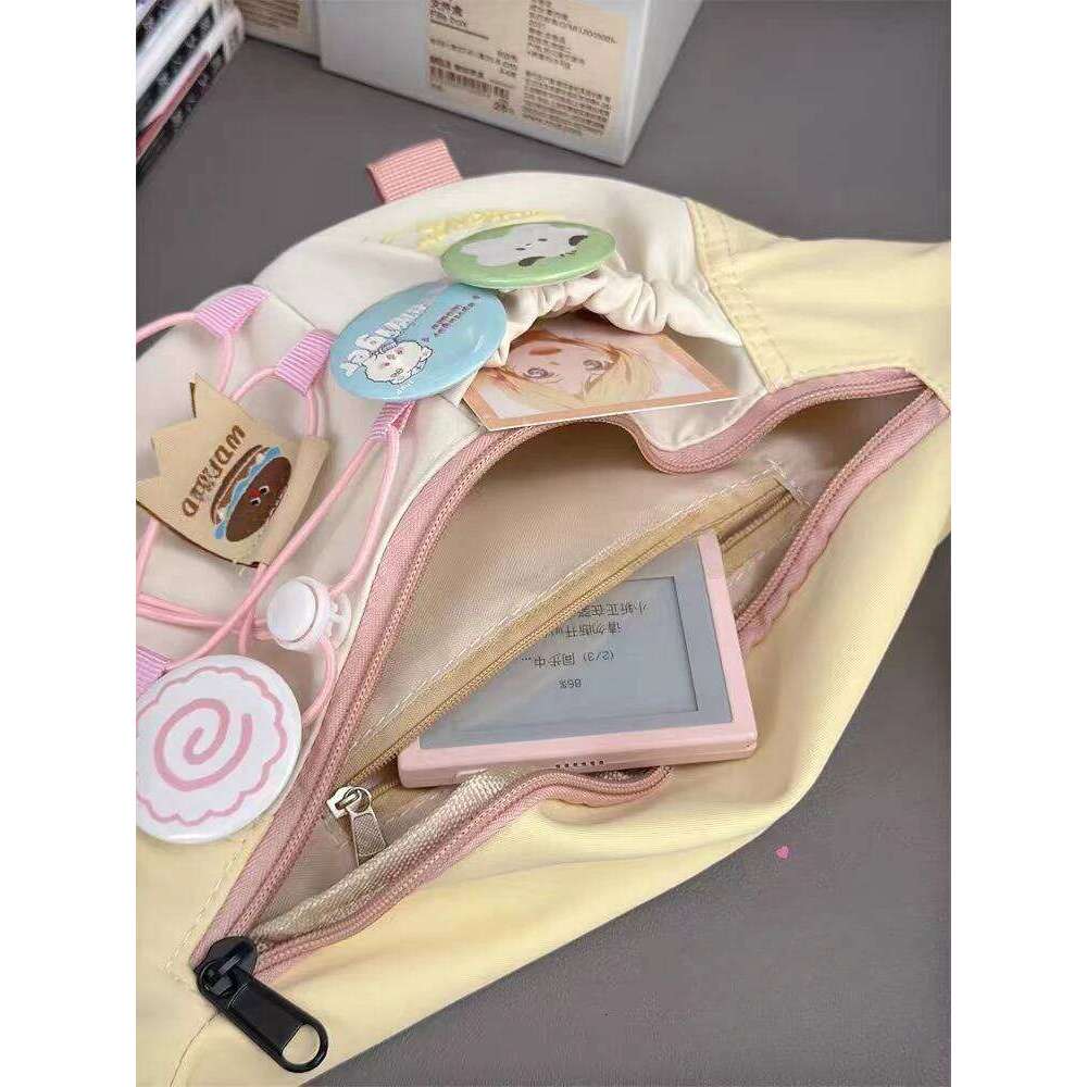 MBTI Casual Crossbody For Women Japanese Style Cute Fashion Fanny Pack Contrast Color Kawaii Female Designer Bags