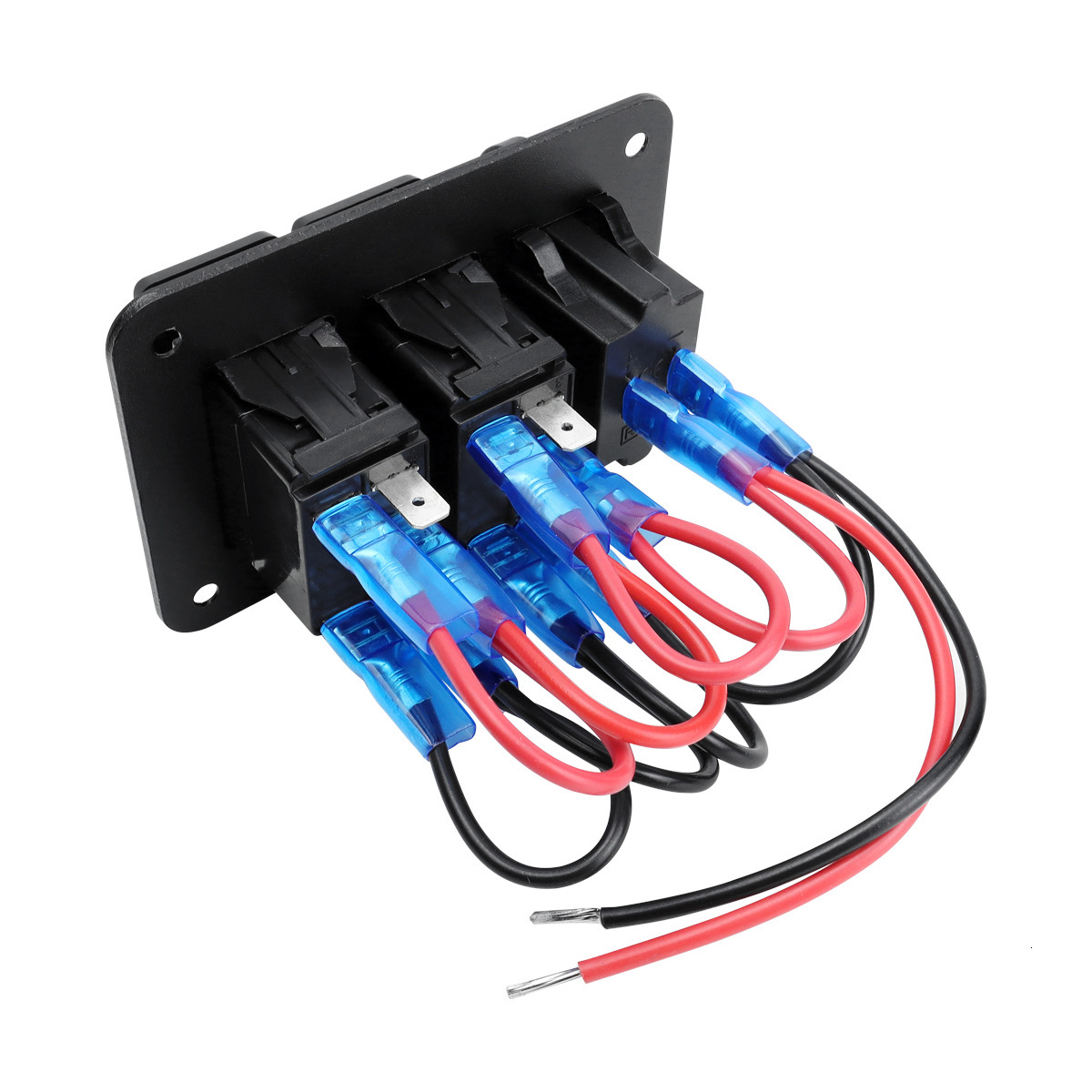 Car Central Control Modification 2+1 Multi-Position Panel Combination 4.2A Dual USB Boat Type Pre-Wired Waterproof Switch