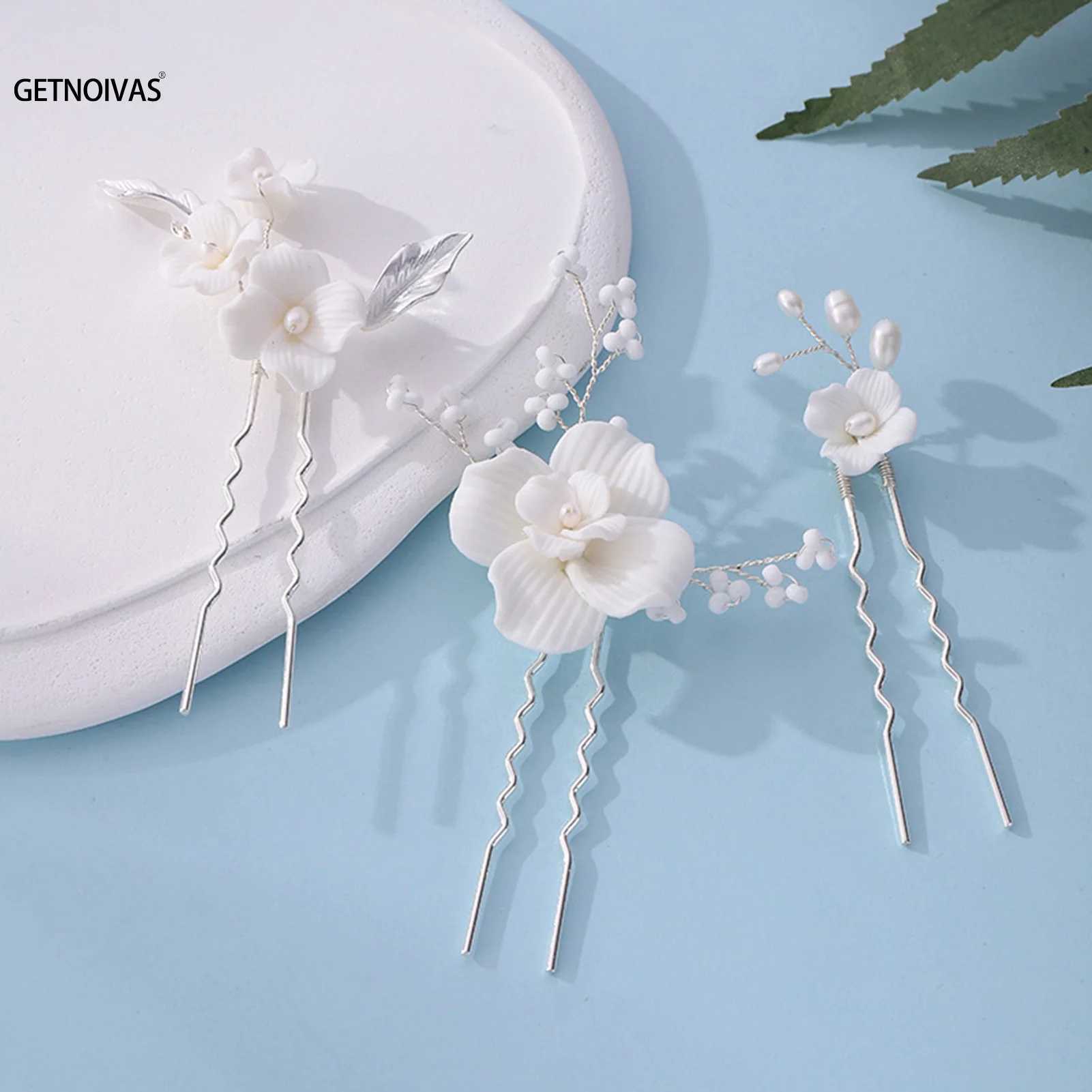 3pcs Bridal U-shaped Pin Metal Barrette Clip Pearl Hairpins Women Hair Accessories Hair Comb Forks Wedding Hairstyle Design Tool Z250605