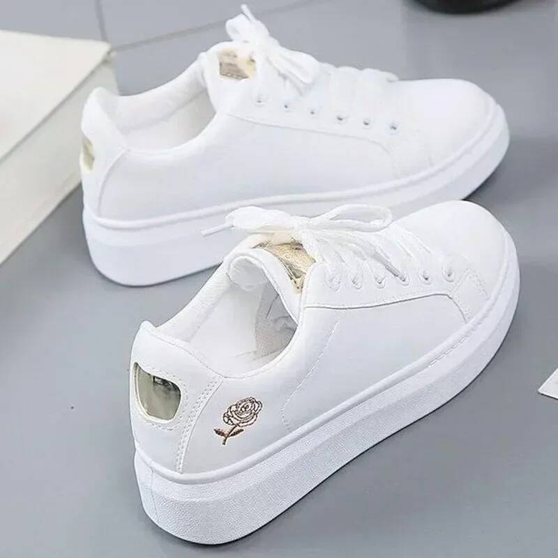 Ddmyoutdoor Women S Vulcanize White Shoes Running Spring Autumn Fashion Breathable Lace Up Casual Sneakers Zapatos De Mujer Outdoor Shoes
