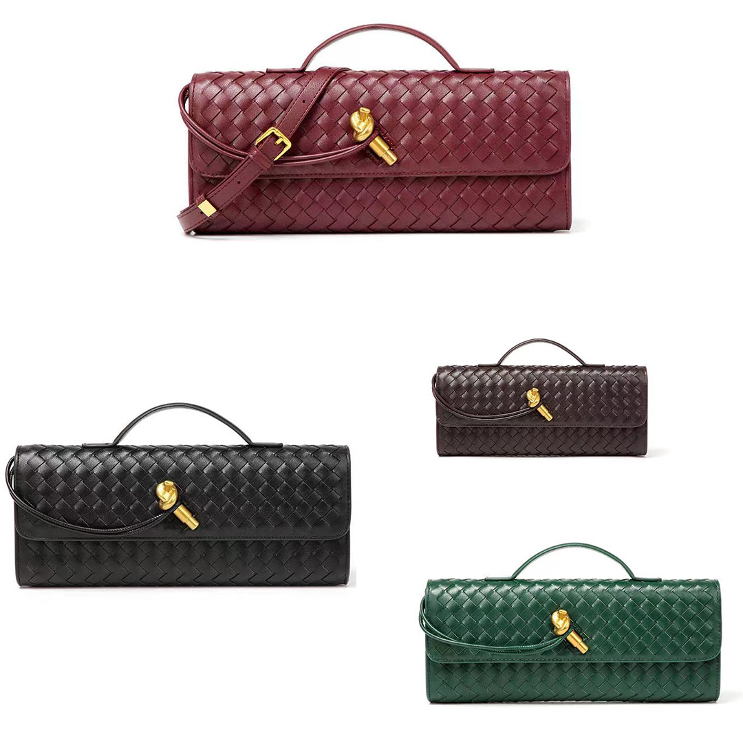 New hand-woven bag daily Joker baguette bag fashion clutch bag temperament shoulder messenger bag dinner bag