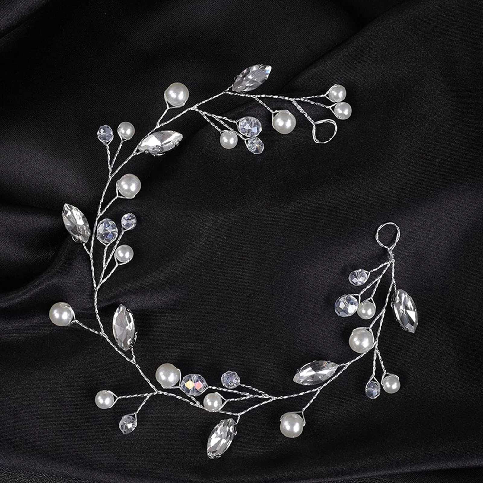 Women Wedding Bridal Hair Accessories for Party Hairband Rhinestone Hair Vine Fashion Hair Jewelry Handmade Prom Hair Ornaments Z250605