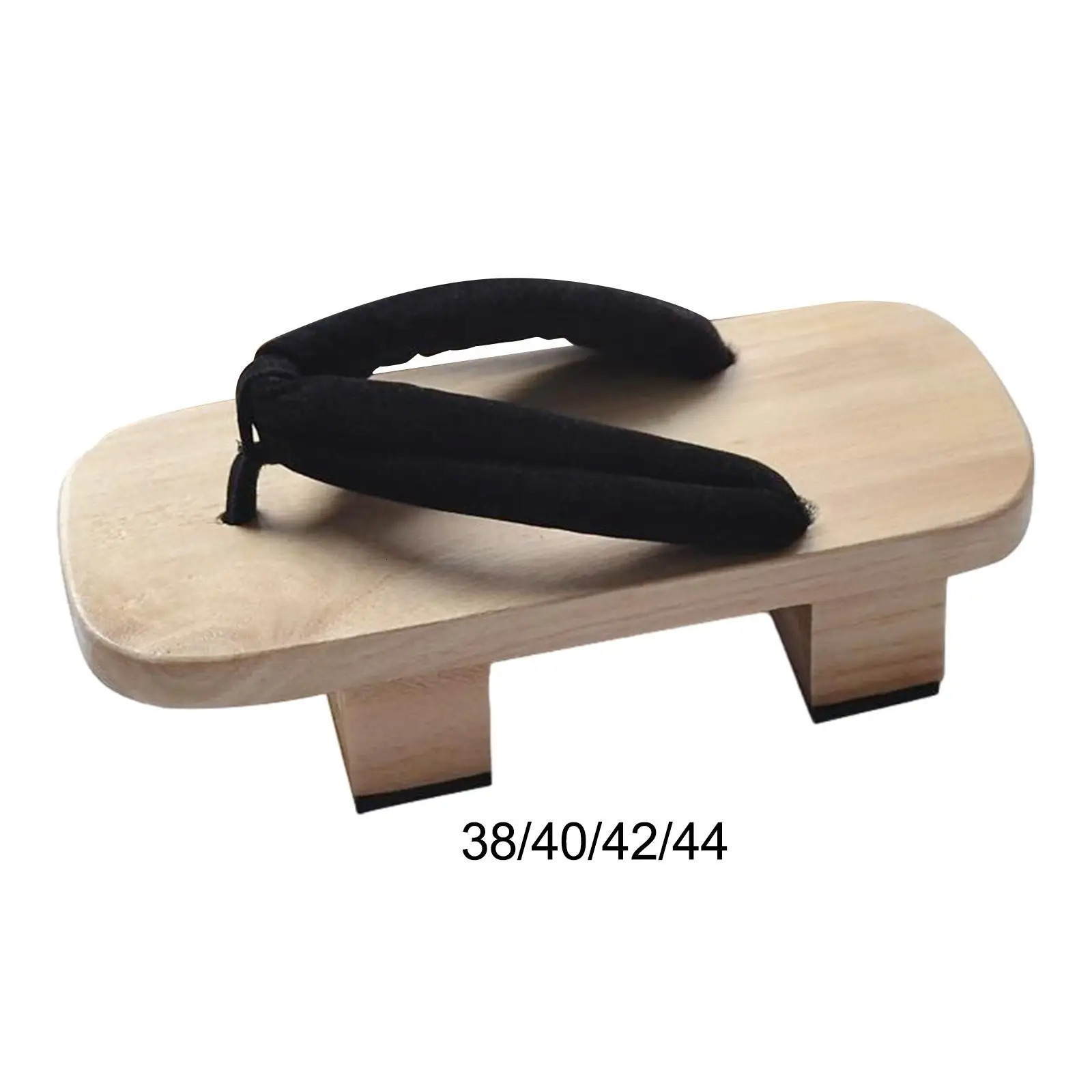 Japanese Wooden Sandals Clogs Shoes Stylish Flip Flops for Stage Performance Nonslip Bottom Cosplay Costume Apartment Carnivals 250604