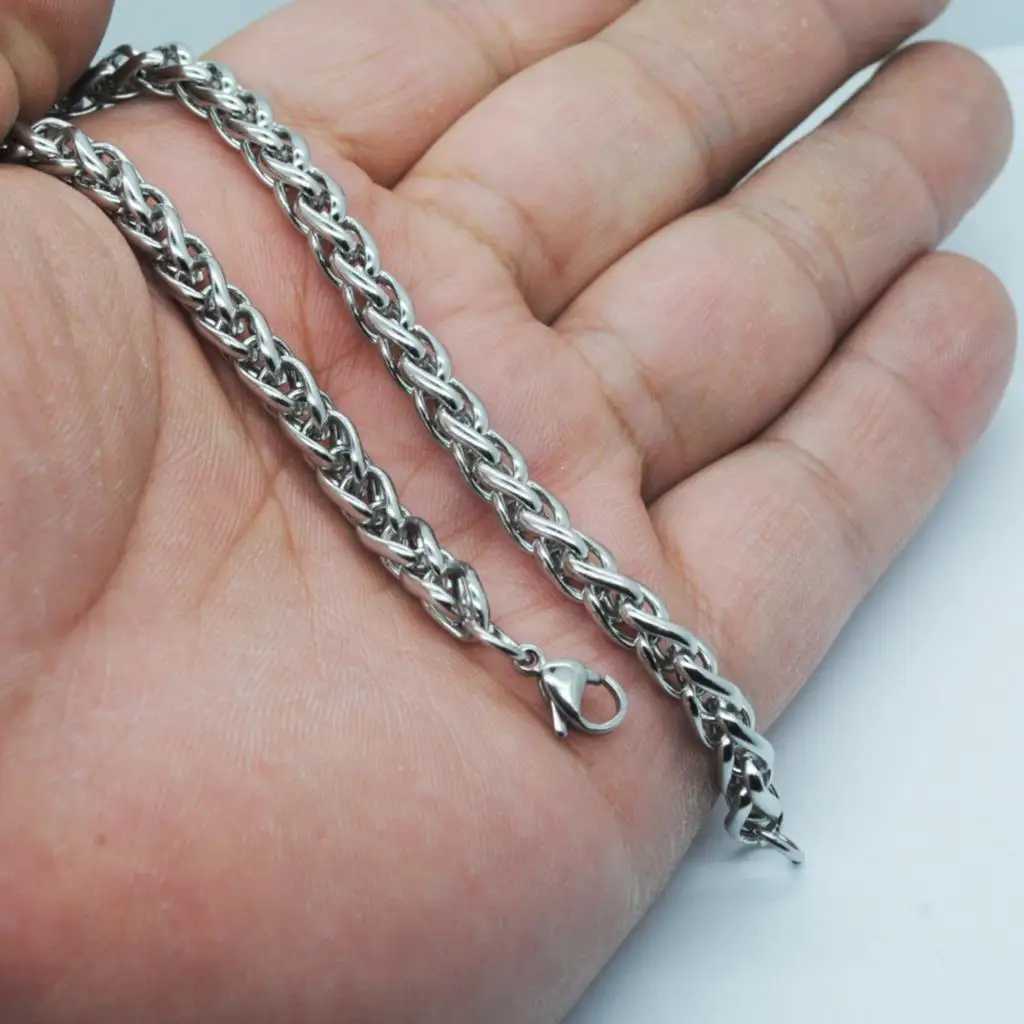 1 Piece 19-25cm Classic Curb Cuban Bracelet For Men Jewelry Stainless Steel Dragon Link Chain Bracelets Hand Jewelry Anklet Gift W250606