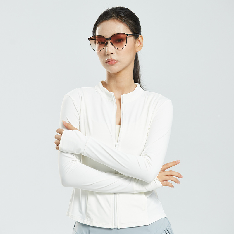 Ddmyoutdoor Original Yarn Slim Fit Lapel Tight Fitting Stand Up Collar Hooded Clothing For Women Figure Enhancing Sun Protection Shirt Upf Jogging Sui