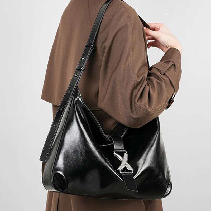 Women's Stylish Commute Genuine Leather Tote - Soft, Large-Capacity Crossbody Bag, Ladies' High-Quality Casual Shoulder Bag