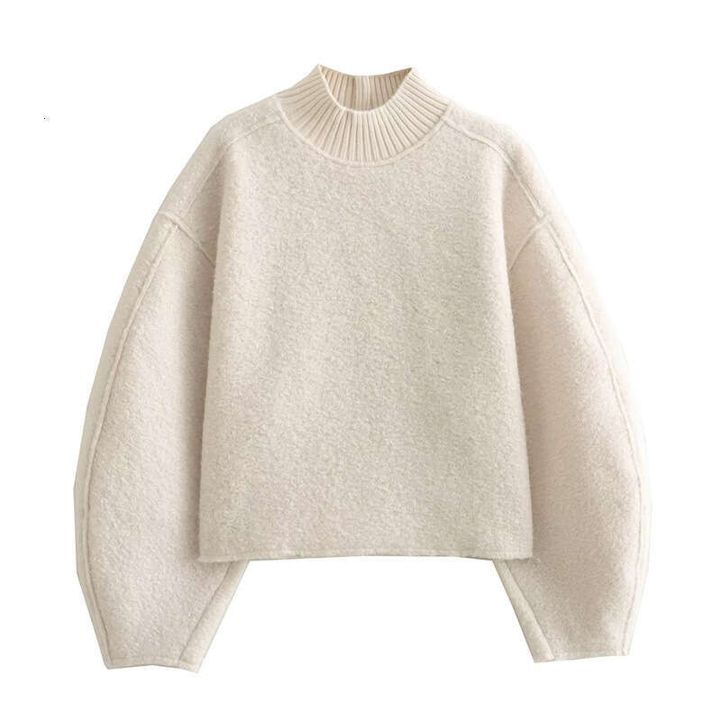 Women's Fashion Autumn Winter New Trendy Versatile Pearl Wool Loose Sweatshirt Short Pullover B5