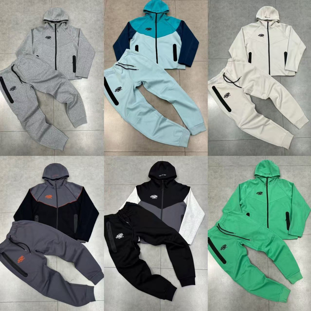 Men's Tracksuits designer Men's Tracksuits Small embroidery splicing, contrasting color and velvet men's and women's cardigans, hooded jackets casual pants set