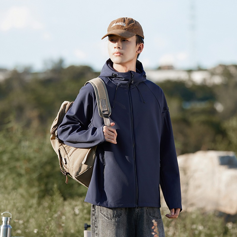 Ddmyoutdoor Spring Autumn Solid Color Velvet Warm For Men And Women Couples Soft Shell Single Layer Coat Jackets