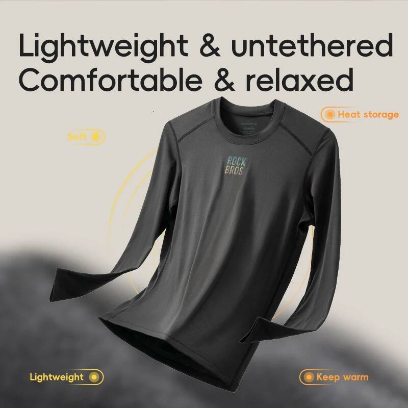 Ddmyoutdoor ROCKBROS Winter Jersey Lightweight Fleece Long Sleeve Warm Innerwear Windproof Road Bike Jacket Clothing Outdoor Hiking Sport Jogging Suit