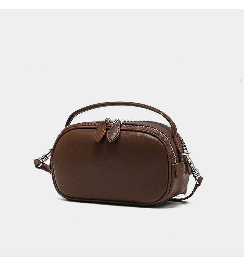 Designer Bags 2025 Women's Cow Real Leather Shoulder Bag Ladies Retro Soft Cowhide Handbags Female Fashion Design Cute Crossbody Bags Girls Luxur