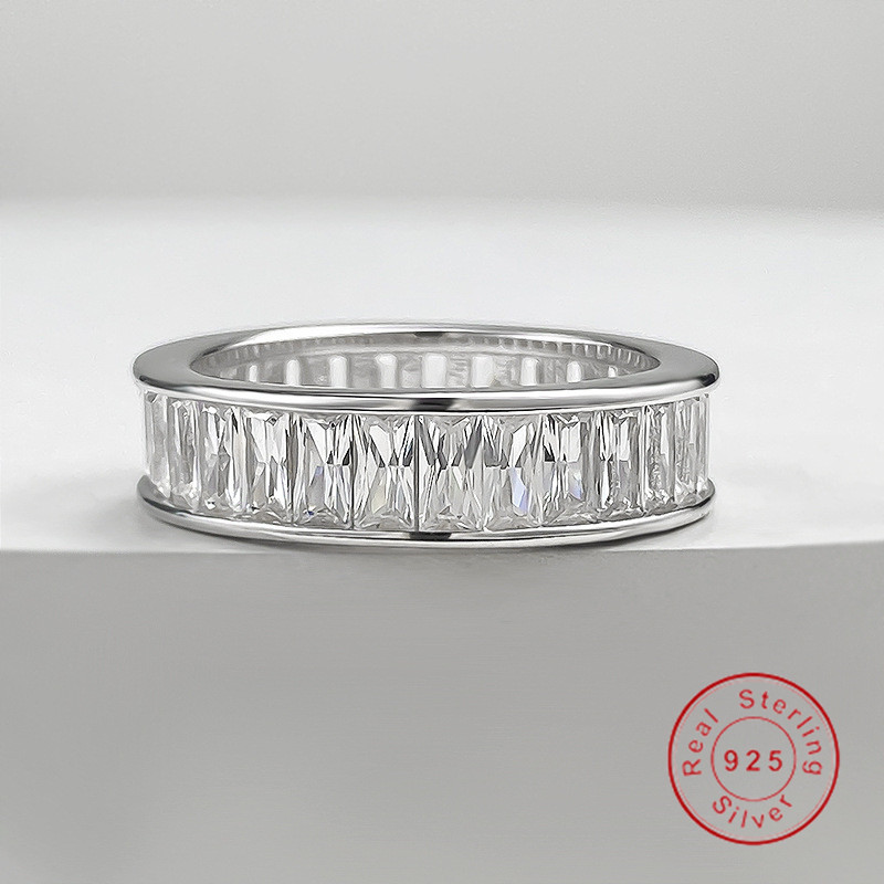 Choucong Unique Brand Wedding Rings Gorgeous Sparkling Noble Jewelry Pure 100%925 Sterling Silver Princess Cut Zircon CZ Diamond Party Promise Lady Ba