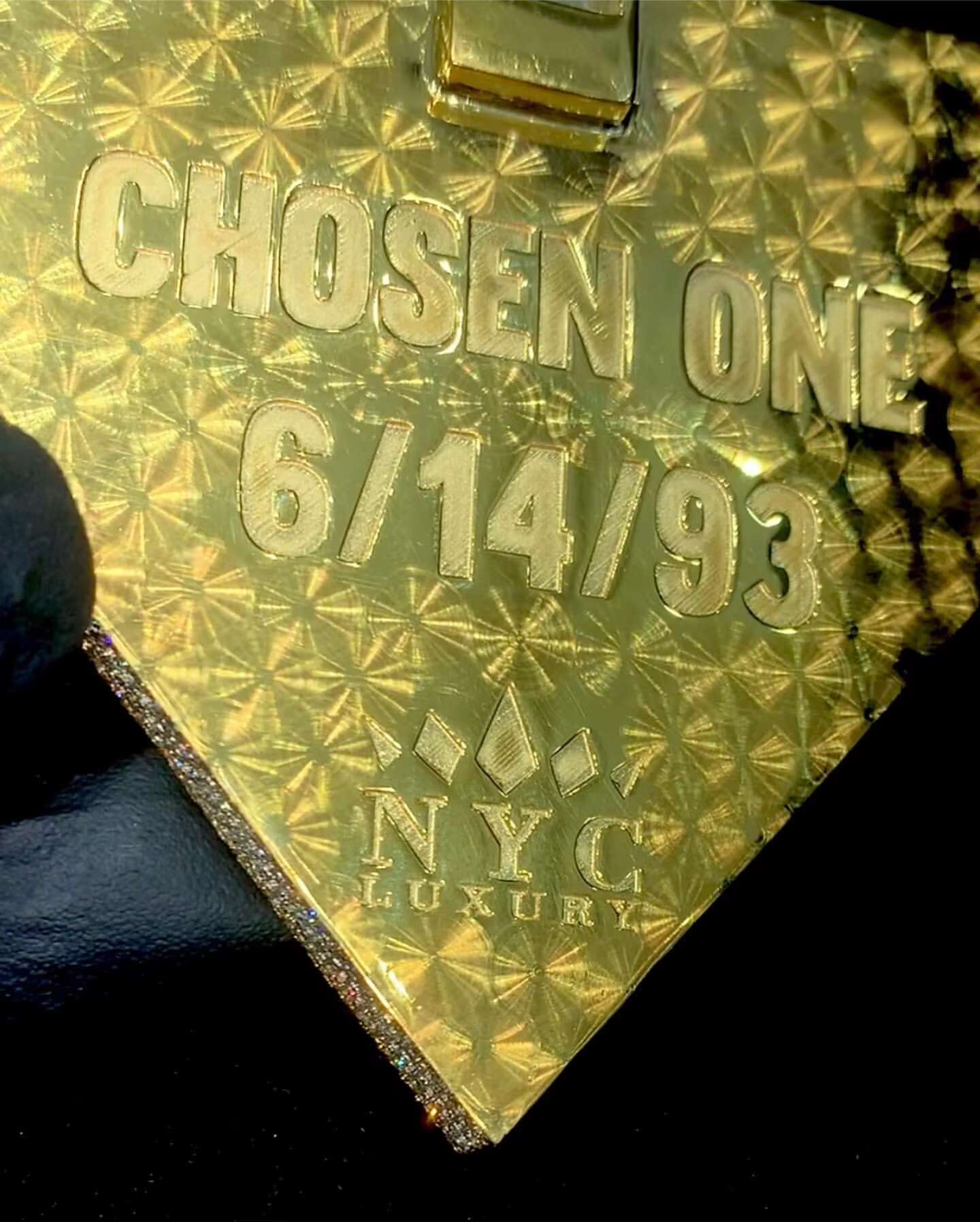 4Ct Round Real Moissanite Customize Disk Letter Pendant 14K Yellow Gold Plated