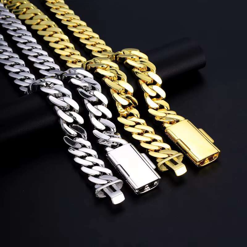 14MM Silver 925 Cuban Link Chain Iced Out VVS Moissanite Diamond Rhombus Chain Necklace Men Hiphop Necklace 2023