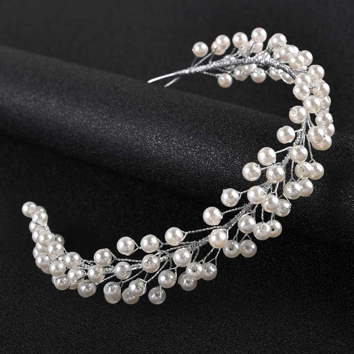 Elegant Crystal Headbands White/Red Beaded Hairbands for Bride Wedding Women Girls Birthday Party Hair Jewelry Accessories Z250605