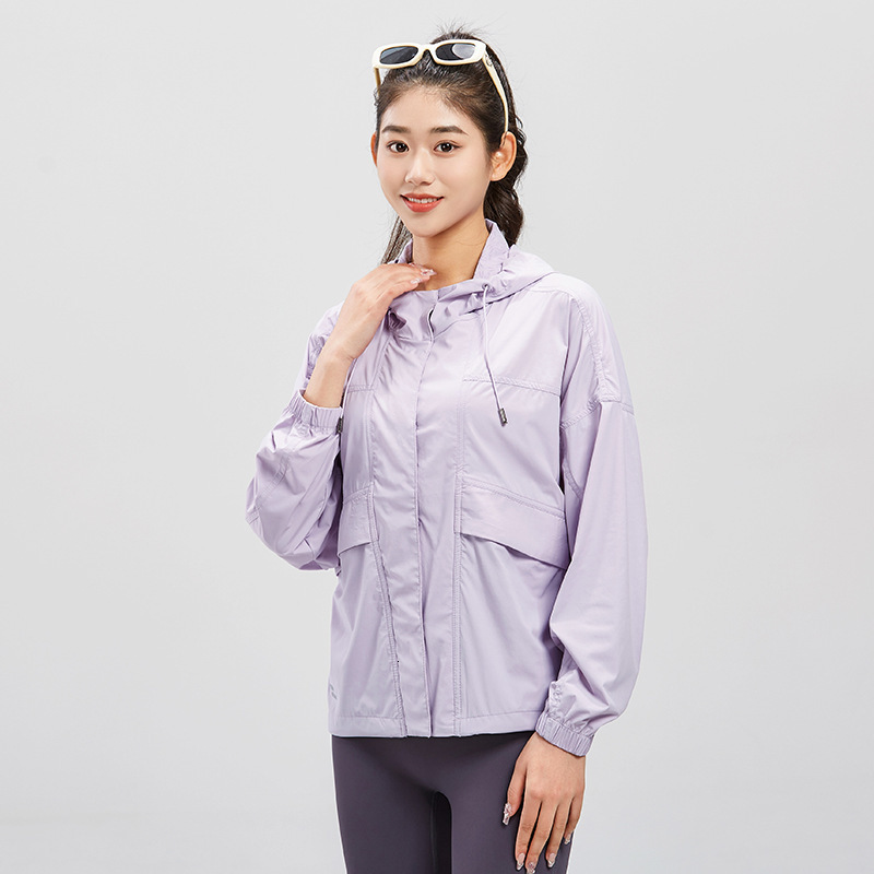 Ddmyoutdoor New Short And Waist Fashion Ice Silk Loose Version Sunscreen Clothing Women S Outdoor Skin Windbreaker Coat Jogging Suit