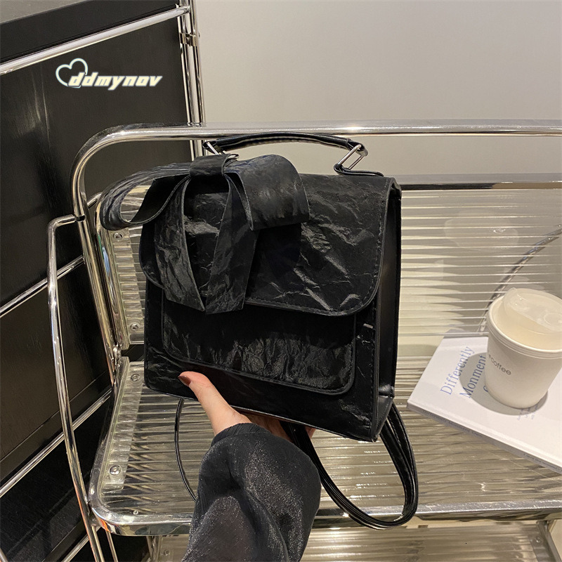 Bowknot Multi-use for Women 2024 New Trendy Fashion College Style Versatile Handbag Travel Backpack ddmynov