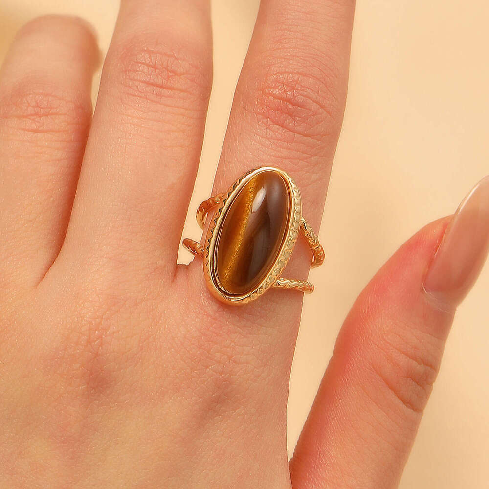 Vintage-Inspired Handcrafted Tiger's Eye Gemstone Ring with Unique Design