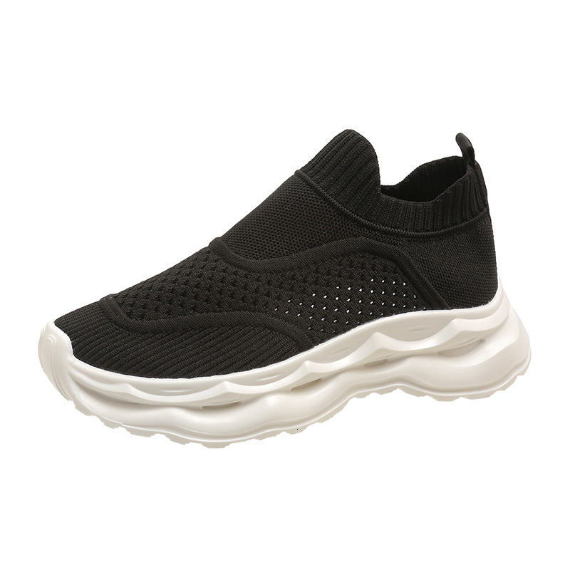 Women S Sports Flyknit Summer New Mesh Hollow Breathable Lightweight Casual Shoes Slip On Casual Shoes Ddmysaturn