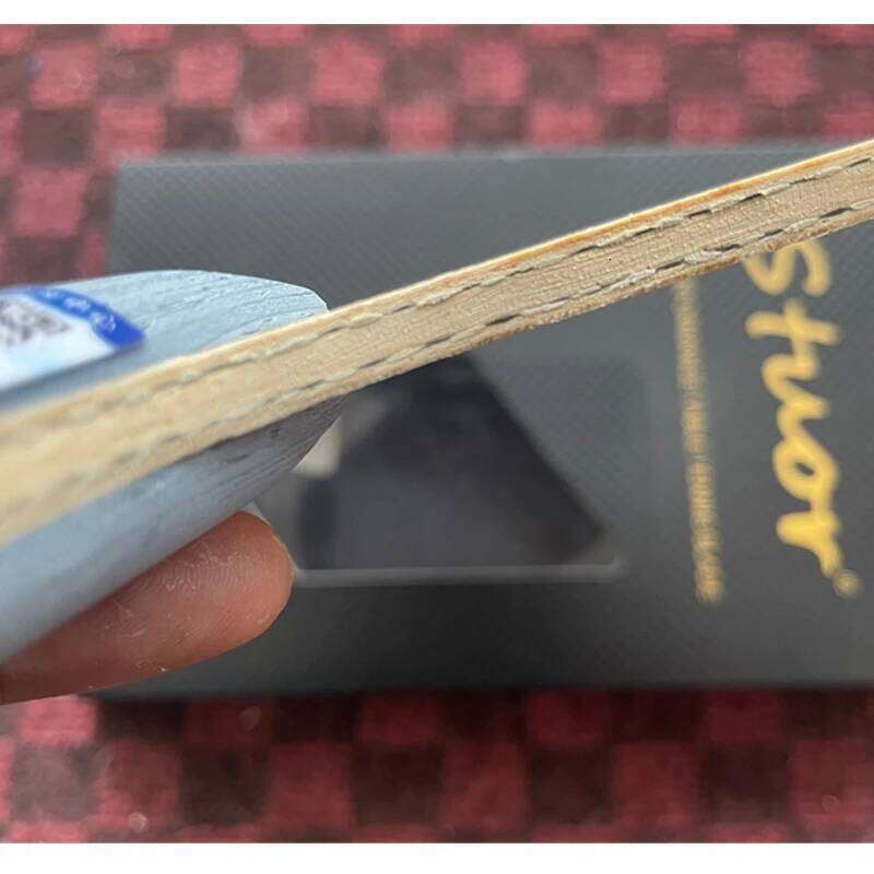 Stuor Sports Long 5 Table Tennis Racket Hexagonal Blades Yellow Carbon Fiber Built-in Professional Ping Pong Paddle