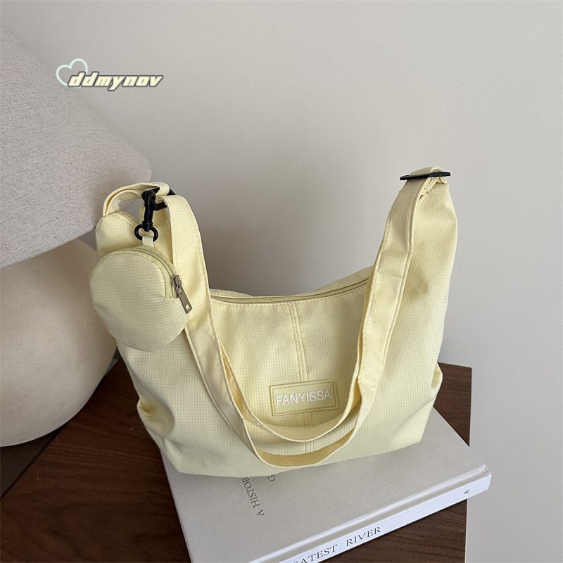 Korean INS Large Capacity Shoulder Women Simple Versatile Dumpling for Girls Students Class Commuting Crossbody Bag ddmynov
