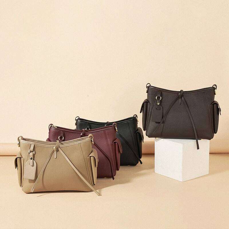 Designer Bags 2025 Women's Natural Cow Real Leather Shoulder Bag Ladies Retro Soft Cowhide Crossbody Bags Female Fashion Design Handbags New Luxu