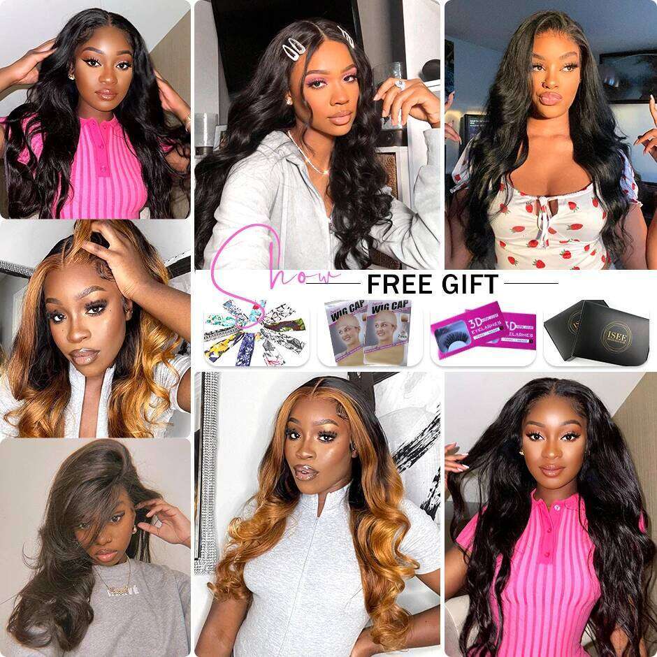 250% Density 13x4 HD Transparent Human Hair Wig For Black Women YAWAWE Body Wave Lace Frontal Wigs