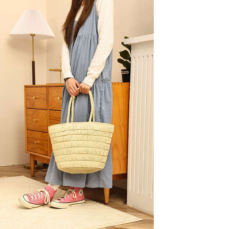 Straw Beach Tote New Straw Woven Fashion Women S Large Capacity Commuter Tote Beach Bag Straw Large Tote