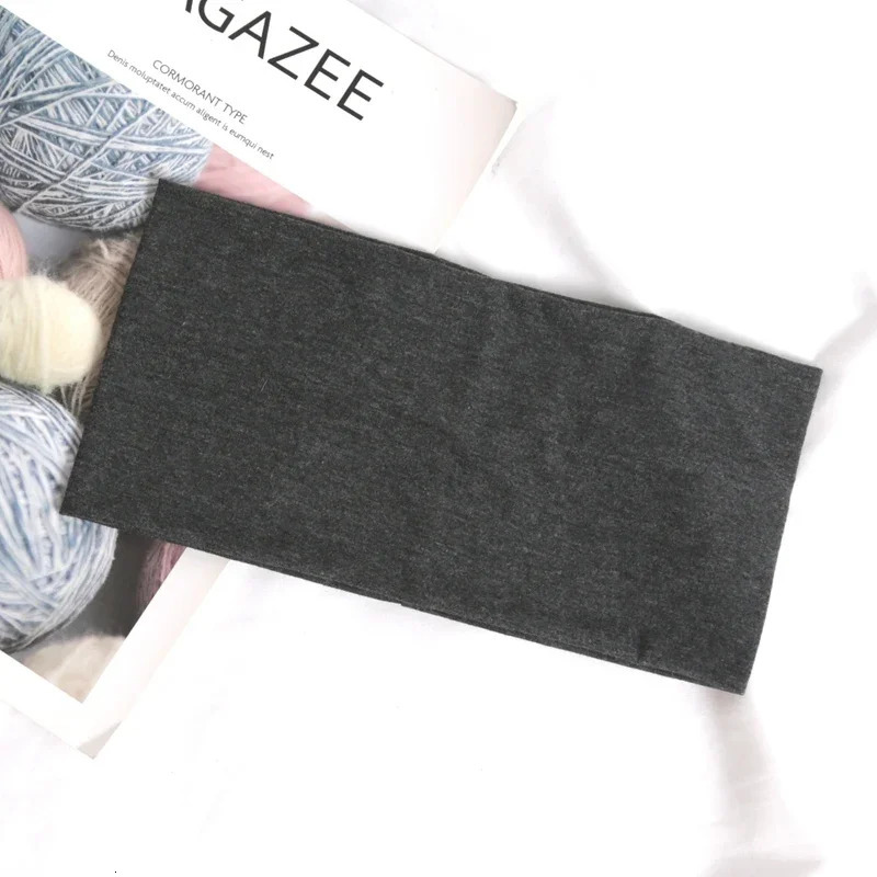 Korean Headband Running Solid Color Wide Elastic Hair Bands Women Men Sport Yoga Hairband Black Soft Wash Face Makeup Headwrap 250529